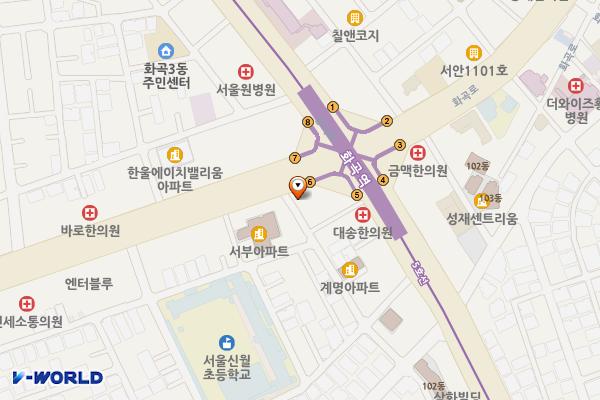 화곡빌딩 개방화장실 위치 지도 — 서울특별시 강서구 화곡로 164