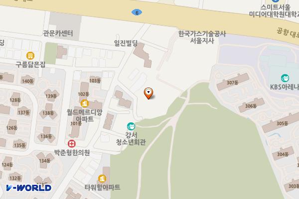 강서청소년회관 화장실 위치 지도 — 서울특별시 강서구 공항대로42길 23-19