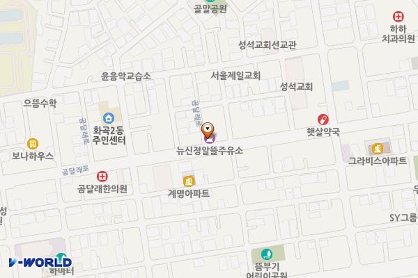 뉴신정주유소 개방화장실 위치 지도 — 서울특별시 강서구 곰달래로 207
