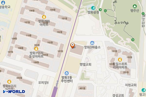 방화보건지소 화장실 위치 지도 — 서울특별시 강서구 금낭화로 162
