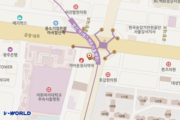 하바나빌딩 개방화장실 위치 지도 — 서울특별시 강서구 공항대로 272