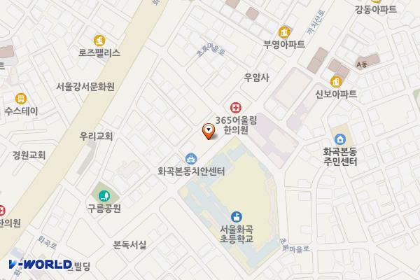 서울화곡우체국 화장실 위치 지도 — 서울특별시 강서구 까치산로 55