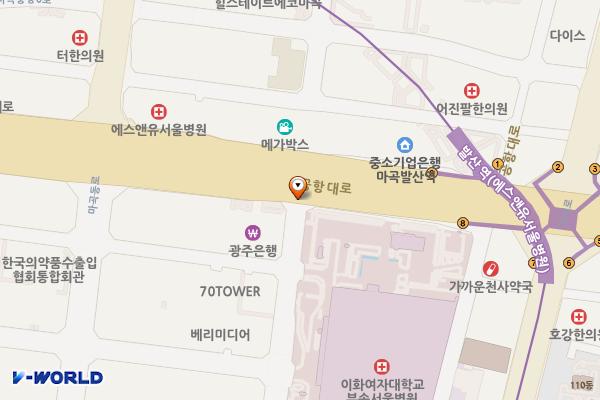 5호선 발산역 화장실 위치 지도 — 서울특별시 강서구 공항대로 지하 267