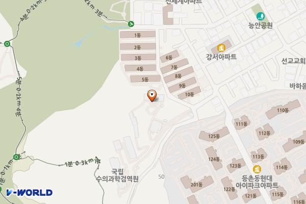 봉제산 법성사 옆 화장실 위치 지도 — 서울특별시 등촌로39가길 46