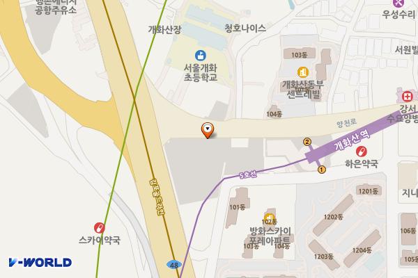 5호선 개화산역 화장실 위치 지도 — 서울특별시 강서구 양천로 22