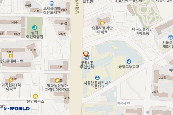 방화1동주민센터 화장실 위치 지도 — 서울특별시 강서구 방화대로 330