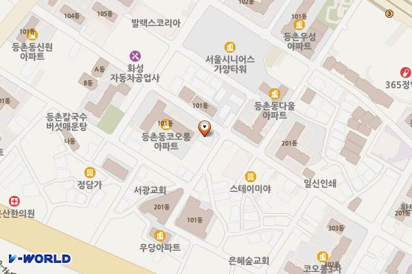 등촌1동주민센터 화장실 위치 지도 — 서울특별시 강서구 공항대로53가길 55