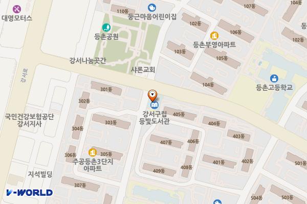 등빛도서관 화장실 위치 지도 — 서울특별시 강서구 강서로62길 48
