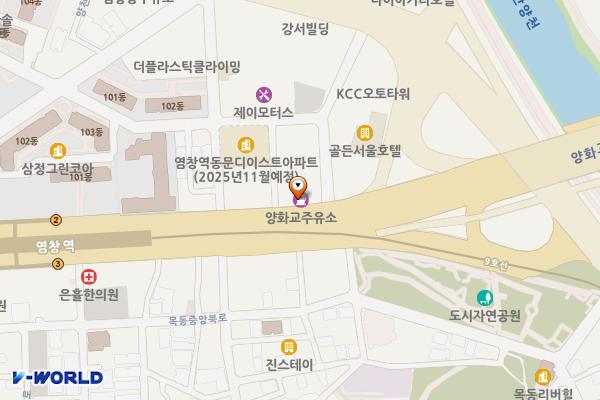 현대오일뱅크(주)양화교주유소 개방화장실 위치 지도 — 서울특별시 강서구 공항대로 653