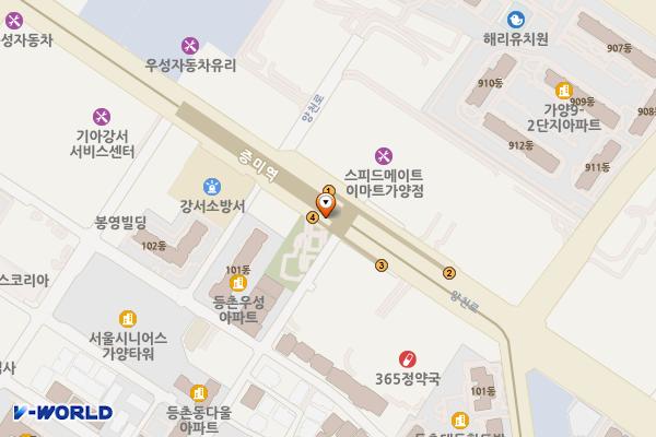 9호선 증미역 역사 내 화장실 위치 지도 — 서울특별시 강서구?양천로?지하560