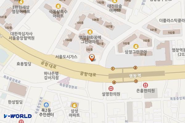 강서평생학습관 및 꿈꾸는어린이도서관 화장실 위치 지도 — 서울특별시 강서구 공항대로 615