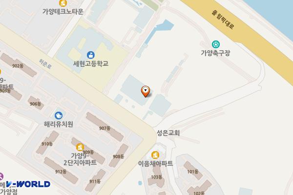 가양레포츠센터 화장실 위치 지도 — 서울특별시 강서구 양천로 61길 101