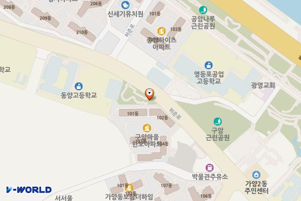 아름어린이공원 화장실 위치 지도 — 서울특별시 강서구 허준로 64