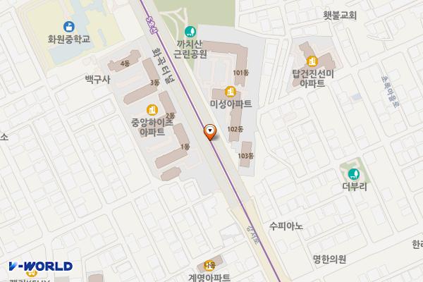 까치산근린공원(화곡터널상부) 화장실 위치 지도 — 서울특별시 강서구 화곡동 산 163-3