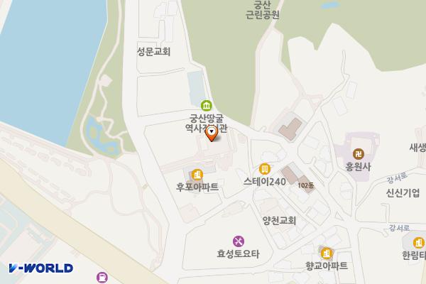 겸재정선미술관 화장실 위치 지도 — 서울특별시 강서구 양천로47길 36