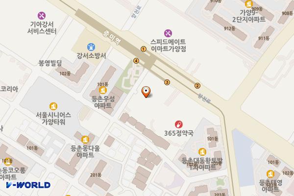 두산위브센티움 개방화장실 위치 지도 — 서울특별시 강서구 양천로 564
