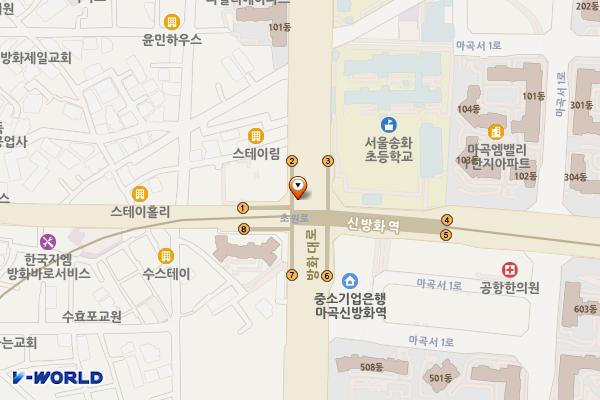 9호선 신방화역 역사 내 화장실 위치 지도 — 서울특별시 강서구?방화대로?지하301