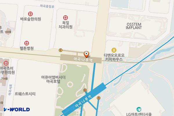9호선 마곡나루역 역사 내 화장실 위치 지도 — 서울특별시 강서구?마곡중앙5로?지하2
