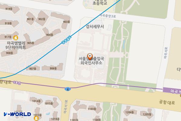 서울남부출입국외국인사무소 화장실 위치 지도 — 서울특별시 강서구 마곡서1로 48