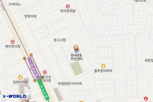 화곡8동주민센터 화장실 위치 지도 — 서울특별시 강서구 곰달래로25길 45