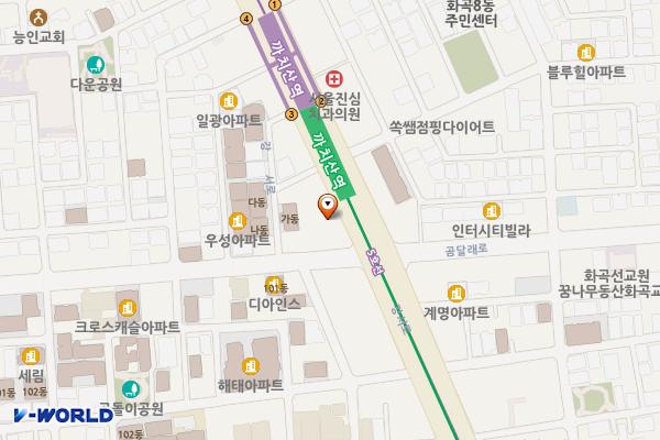 롯데리아 까치산역점 개방화장실 위치 지도 — 서울특별시 강서구 강서로 35