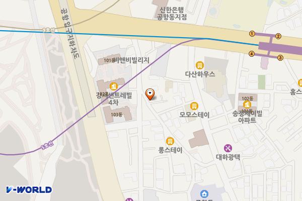 공항동 통합복지센터 화장실 위치 지도 — 서울특별시 강서구 공항대로2가길 5