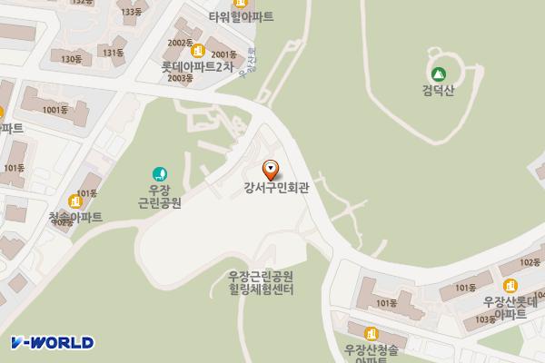 강서구민회관 화장실 위치 지도 — 서울특별시 강서구 우장산로 66