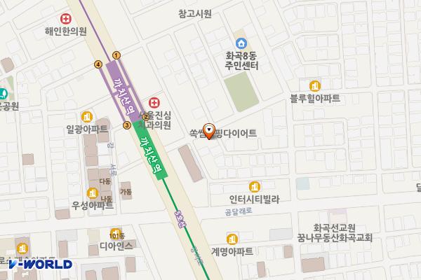 까치산시장 고객만족센터 개방화장실 위치 지도 — 서울특별시 강서구 강서로12길 14