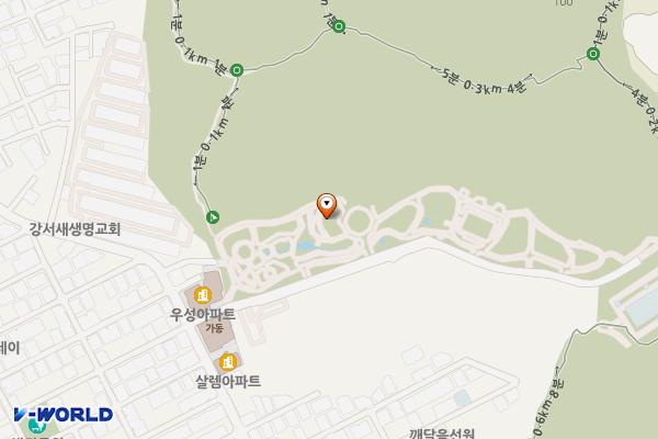 봉제산 책쉼터 화장실 위치 지도 — 서울특별시 강서구 화곡동 산 41-6