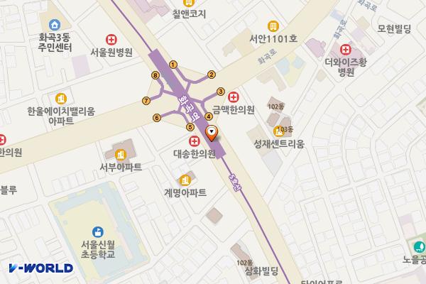 5호선 화곡역 화장실 위치 지도 — 서울특별시 강서구 지하 168