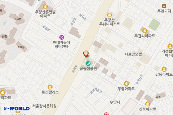 꿈돌이어린이공원 화장실 위치 지도 — 서울특별시 강서구 화곡로 234