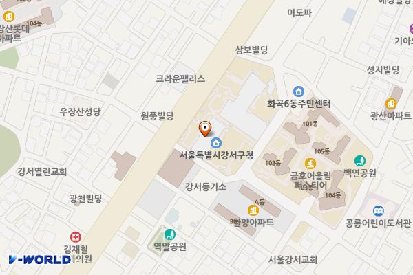 강서구청 별관 화장실 위치 지도 — 서울특별시 강서구 화곡로 302