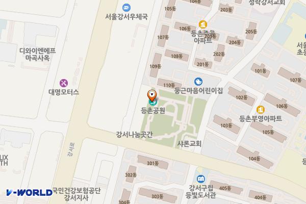 등촌근린공원 화장실 위치 지도 — 서울특별시 강서구 강서로62길 35