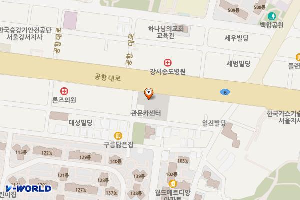 대성석유(주)관문주유소 개방화장실 위치 지도 — 서울특별시 강서구 공항대로 314