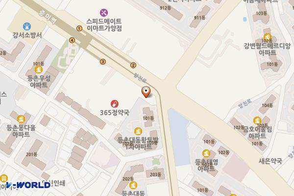 ㈜오일사랑 청룡주유소 개방화장실 위치 지도 — 서울특별시 강서구 양천로 576