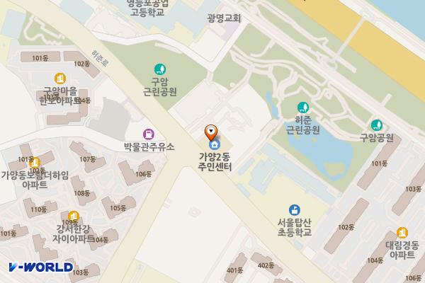 가양2동주민센터 화장실 위치 지도 — 서울특별시 강서구 허준로93