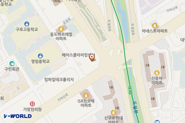 현대오일뱅크(주)직영 신구로주유소 위치 지도 — 서울특별시 구로구 가마산로 293(구로동)