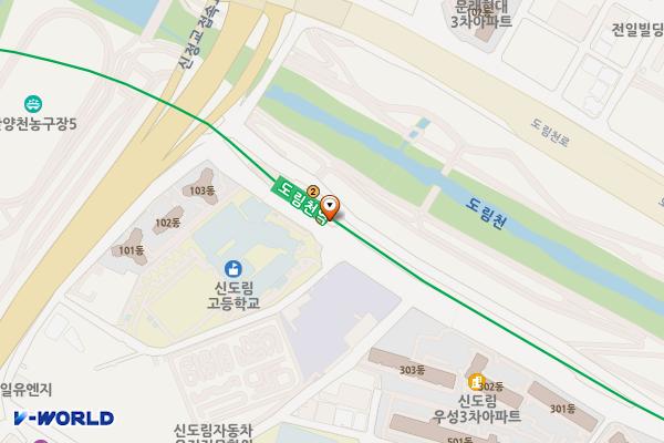 도림천역(2) 위치 지도 — 서울특별시 구로구 신도림동 323-16 도림천역