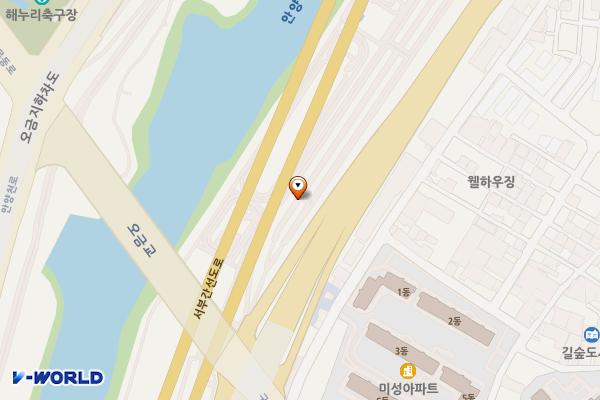 인라인스케이트 제방 위치 지도 — 서울특별시 구로구 안양천동자전거길 599