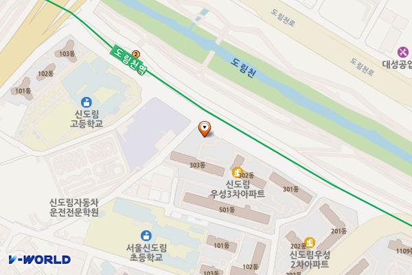 신도림생활체육관 위치 지도 — 서울특별시 구로구 경인로67길 133 (신도림동, 신도림동복지관)