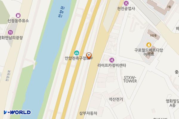 안양천 가족화장실 위치 지도 — 서울특별시 구로구 안양천동자전거길 643-1