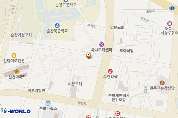 예비군지역대 앞 위치 지도 — 전북특별자치도 순창군 순창읍 순화리 111-4
