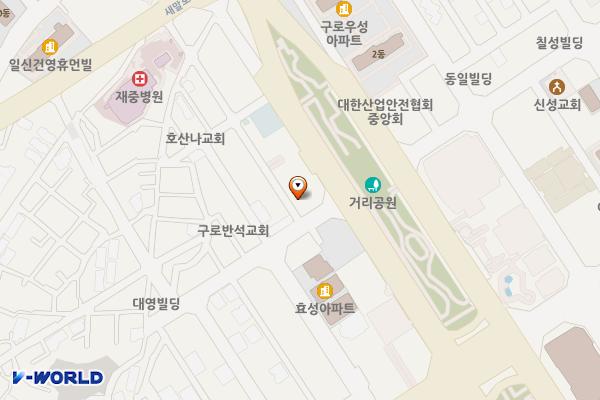 한우가 위치 지도 — 서울특별시 구로구 공원로 67
