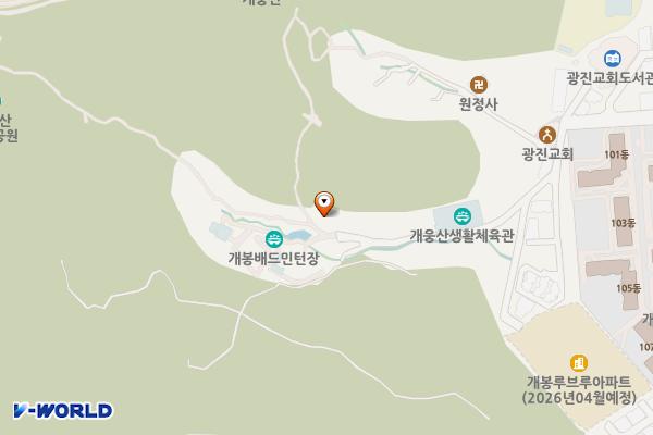 개웅산공원 위치 지도 — 서울특별시 구로구 개봉로3길 108-34