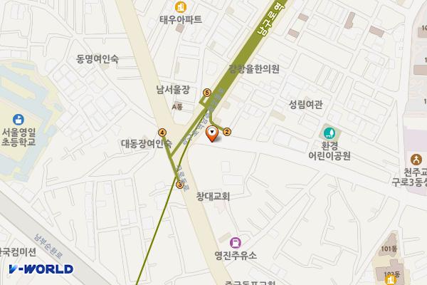 남구로역(7) 위치 지도 — 서울특별시 구로구 구로동 801-95 남구로역