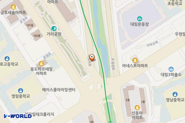 거리공원 입구 위치 지도 — 서울특별시 구로구 도림천로 295