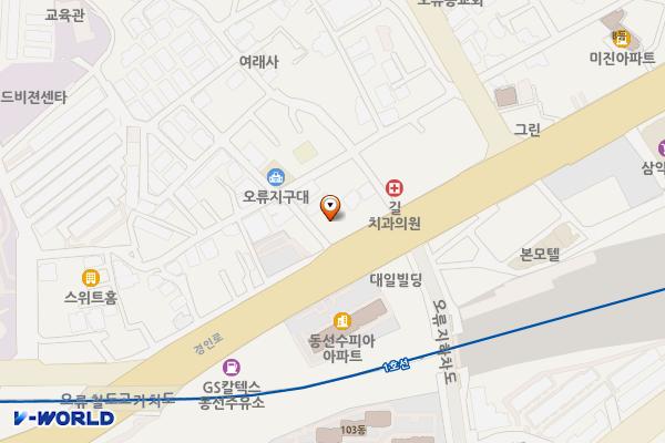 현대오일뱅크(주)직영 신오류주유소 위치 지도 — 서울특별시 구로구 경인로 161(오류동)