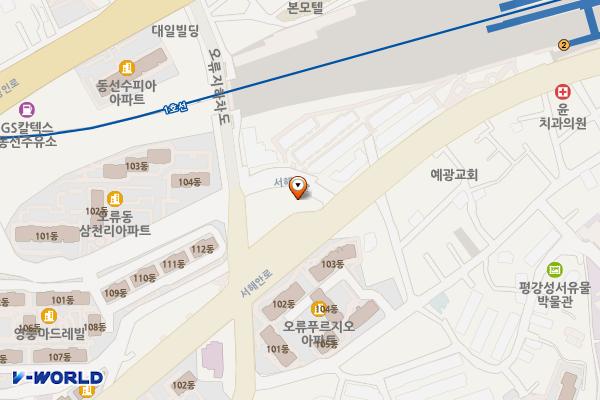 미래빌라앞 위치 지도 — 서울특별시 구로구 서해안로 2311