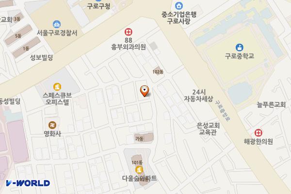 고척2동주민센터 위치 지도 — 서울특별시 구로구 구로중앙로15길 22
