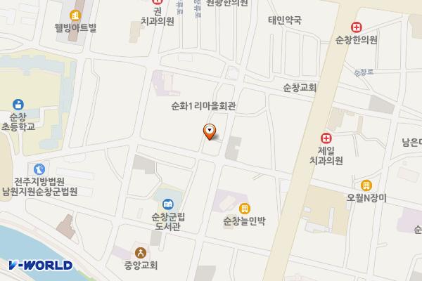해솔앞 주차장 위치 지도 — 전북특별자치도 순창군 순창읍 순창7길 14